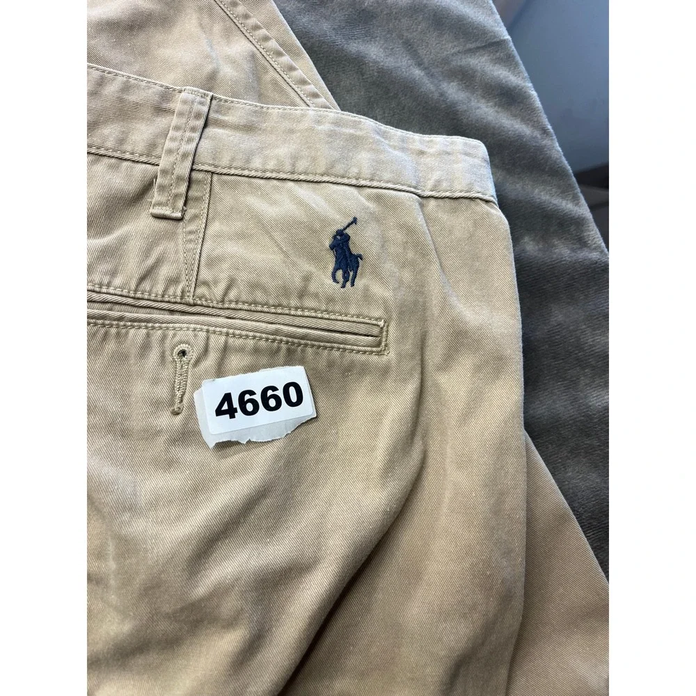 Polo Ralph Lauren Mens Classic Fit Chino Shorts Tan Khaki Size 48 Big 48B 4660‎